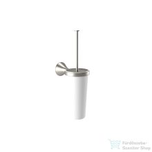   Bugnatese ORION fali wc kefe tartó fehér kerámia tartóval,szálcsiszolt nikkel 33825NS