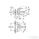 Grohe Lineare egykaros kádtöltő csaptelep, supersteel 33849DC1