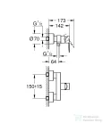 Grohe LINEARE egykaros zuhanycsaptelep,Brushed Hard Graphite 33865AL1