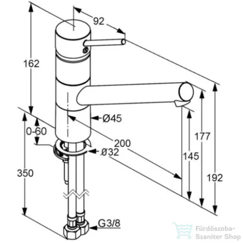 Kludi Scope XL egykaros mosdócsap NA 10 339300575