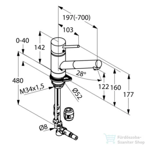 Kludi Scope egykaros mosdócsap NA 8 339320575