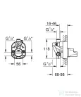 Grohe univerzális alaptest 1/2"zuhany csaptelephez,33965000