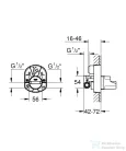Grohe univerzális alaptest 1/2"zuhany csaptelephez,33966000