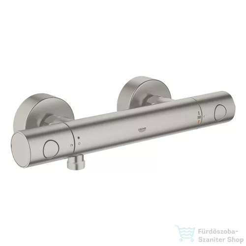 GROHE Grohtherm 1000 termosztátos zuhany csaptelep zuhanyszett nélkül,Supersteel 34065DC2