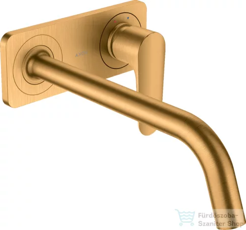 Hansgrohe AXOR Citterio M falsík alatti mosdó csaptelep 22,7 cm-es kifolyóval,nem zárható leeresztővel,szálcsiszolt arany hatású 34115250