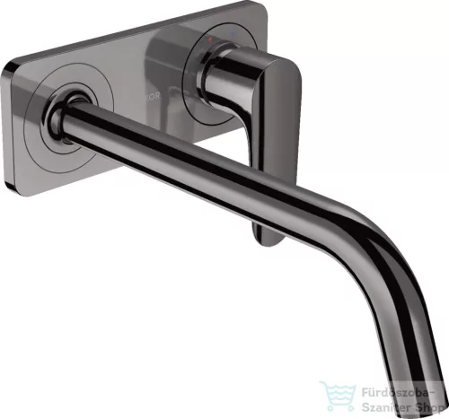 Hansgrohe AXOR Citterio M falsík alatti mosdó csaptelep 22,7 cm-es kifolyóval,nem zárható leeresztővel,polírozott fekete króm 34115330