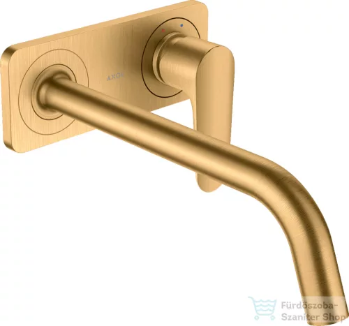 Hansgrohe AXOR Citterio M falsík alatti mosdó csaptelep 22,7 cm-es kifolyóval,nem zárható leeresztővel,szálcsiszolt sárgaréz hatású 34115950
