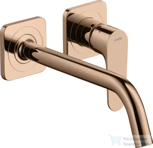 Hansgrohe AXOR Citterio M falsík alatti mosdó csaptelep 22,7 cm-es kifolyóval,nem zárható leeresztővel,polírozott vörös arany hatású 34116300