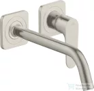 Hansgrohe AXOR Citterio M falsík alatti mosdó csaptelep 22,7 cm-es kifolyóval,nem zárható leeresztővel,rozsdamentes acél hatású 34116800
