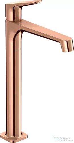 Hansgrohe AXOR CITTERIO M 250 magasított mosdó csaptelep nem zárható leeresztővel,polírozott vörös arany hatású 34127300