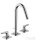 Hansgrohe AXOR CITTERIO M 3-lyukú mosdó csaptelep takarórozettákkal és rövid kifolyóval DN15, automata leeresztővel, króm 34133000