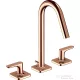 Hansgrohe AXOR CITTERIO M 3 üléses mosdó csaptelep automata leeresztővel,polírozott vörös arany hatású 34133300