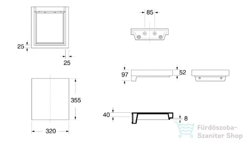 Sapho KERASAN INKA kerámia lap 32x35,5 cm art 2 - víz 341734