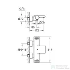 Grohe Grohtherm 2000 termosztátos kádcsaptelep 34174001