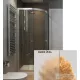 Radaway Projecta A 80x80 íves zuhanykabin, króm/fabrik