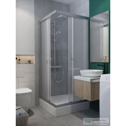   Radaway Projecta C 90x90 szögletes zuhanykabin, króm/átlátszó