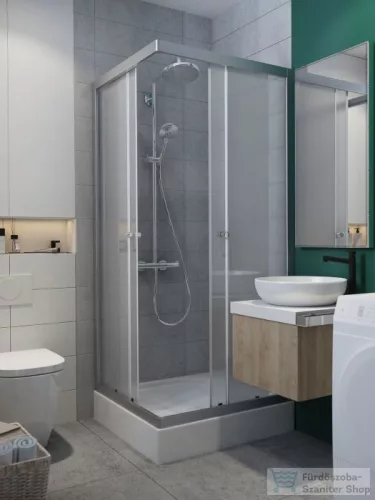 Radaway Projecta C 90x90 szögletes zuhanykabin, króm/fabrik