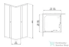 Radaway Projecta C 90x90 szögletes zuhanykabin, króm/fabrik