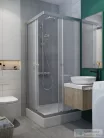 Radaway Projecta C 80x80 szögletes zuhanykabin, króm/fabrik