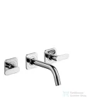 Hansgrohe AXOR Citterio M 3-lyukú, falsík alatti mosdócsaptelep takarórozettákkal és rövid kifolyóval DN15, króm  34313000