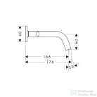 Hansgrohe AXOR Citterio M falsík alatti mosdó csaptelep 16,6 cm-es kifolyóval,polírozott fekete króm 34313330