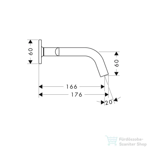 Hansgrohe AXOR Citterio M falsík alatti mosdó csaptelep 16,6 cm-es kifolyóval,polírozott arany hatású 34313990