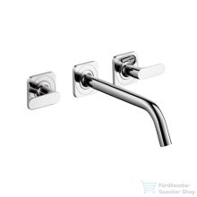   Hansgrohe AXOR Citterio M 3-lyukú, falsík alatti mosdócsaptelep takarórozettákkal és hosszú kifolyóval DN15, króm 34315000