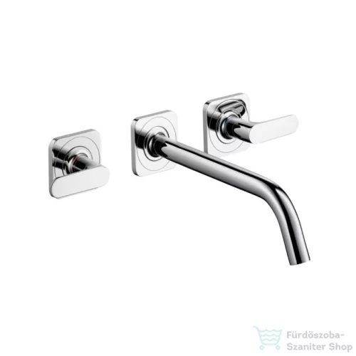 Hansgrohe AXOR Citterio M 3-lyukú, falsík alatti mosdócsaptelep takarórozettákkal és hosszú kifolyóval DN15, króm 34315000