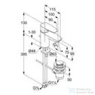 Kludi PURE&SOLID egykaros mosdó csaptelep 70 NA 15, automata leeresztővel, króm 343820575