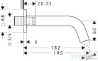 Hansgrohe AXOR CITTERIO M 18,2 cm-es kádkifolyó DN20,polírozott vörös arany hatású 34410300