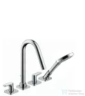 Hansgrohe AX CITTERIO 4-lyukú, épített peremre szerelhető kádcsaptelep, króm 34454000