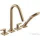 Hansgrohe AXOR CITTERIO M 4 üléses épített peremre szerelhető kádtöltő csaptelep,szálcsiszolt bronz 34454140