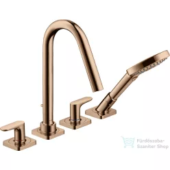   Hansgrohe AXOR CITTERIO M 4 üléses épített peremre szerelhető kádtöltő csaptelep,polírozott vörös arany hatású 34454300
