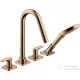 Hansgrohe AXOR CITTERIO M 4 üléses épített peremre szerelhető kádtöltő csaptelep,polírozott vörös arany hatású 34454300