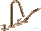 Hansgrohe AXOR CITTERIO M 4 üléses épített peremre szerelhető kádtöltő csaptelep,szálcsiszolt vörös arany hatású 34454310