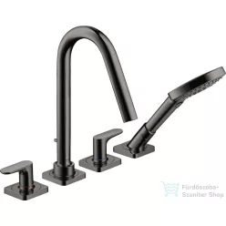   Hansgrohe AXOR CITTERIO M 4 üléses épített peremre szerelhető kádtöltő csaptelep,polírozott fekete króm 34454330