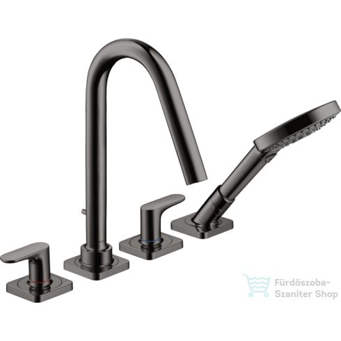 Hansgrohe AXOR CITTERIO M 4 üléses épített peremre szerelhető kádtöltő csaptelep,polírozott fekete króm 34454330