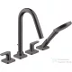 Hansgrohe AXOR CITTERIO M 4 üléses épített peremre szerelhető kádtöltő csaptelep,szálcsiszolt fekete króm 34454340