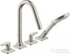 Hansgrohe AXOR CITTERIO M 4 üléses épített peremre szerelhető kádtöltő csaptelep,rozsdamentes acél hatású 34454800