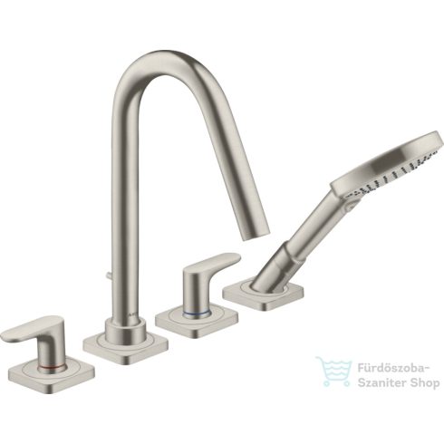 Hansgrohe AXOR CITTERIO M 4 üléses épített peremre szerelhető kádtöltő csaptelep,rozsdamentes acél hatású 34454800