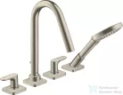 Hansgrohe AXOR CITTERIO M 4 üléses épített peremre szerelhető kádtöltő csaptelep,szálcsiszolt nikkel 34454820