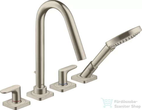 Hansgrohe AXOR CITTERIO M 4 üléses épített peremre szerelhető kádtöltő csaptelep,szálcsiszolt nikkel 34454820