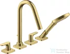 Hansgrohe AXOR CITTERIO M 4 üléses épített peremre szerelhető kádtöltő csaptelep,szálcsiszolt sárgaréz hatású 34454950