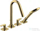 Hansgrohe AXOR CITTERIO M 4 üléses épített peremre szerelhető kádtöltő csaptelep,polírozott arany hatású 34454990