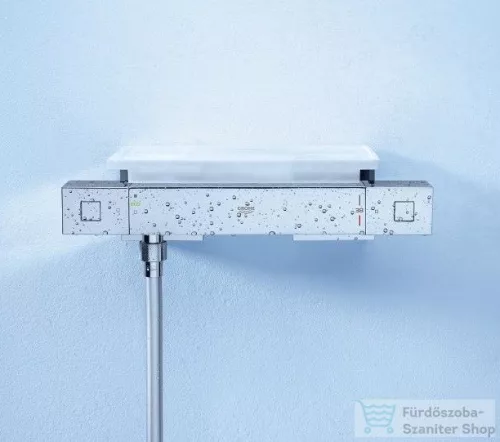 Grohe Grohtherm Cube termosztátos zuhanycsaptelep Grohe EasyReach zuhanypolccal 34491000