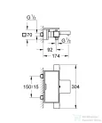 Grohe Grohtherm Cube termosztátos kádcsaptelep Grohe EasyReach zuhanypolccal 34502000