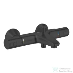  Grohe PRECISION START termosztátos kádtöltő csaptelep zuhanyszett nélkül,matt fekete 345982430