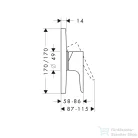 Hansgrohe AXOR Citterio M falsík alatti kád/zuhany csaptelep alaptest nélkül,szálcsiszolt vörös arany hatású 34625310