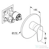 Kludi Pure&Solid falsík alatti egykaros zuhanycsap króm 346550575