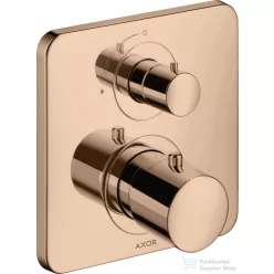   Hansgrohe AXOR Citterio M falsík alatti termosztátos kád/zuhany csaptelep elzárószeleppel,polírozott vörös arany hatású 34705300
